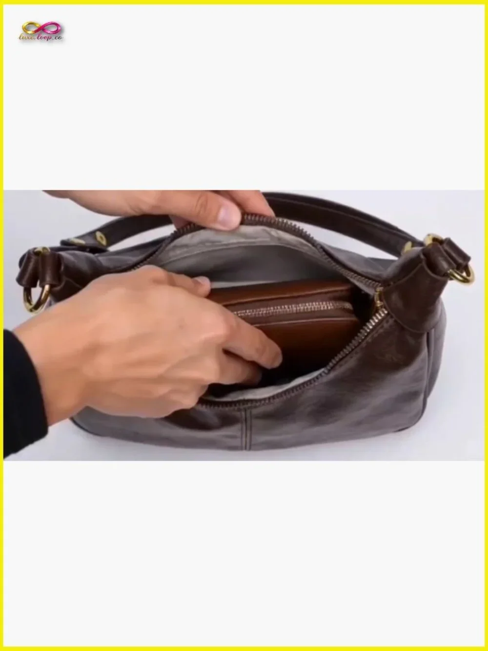 Small Crescent Hobo Bag Crossbody Shoulder Purse Lightweight Faux Leather
